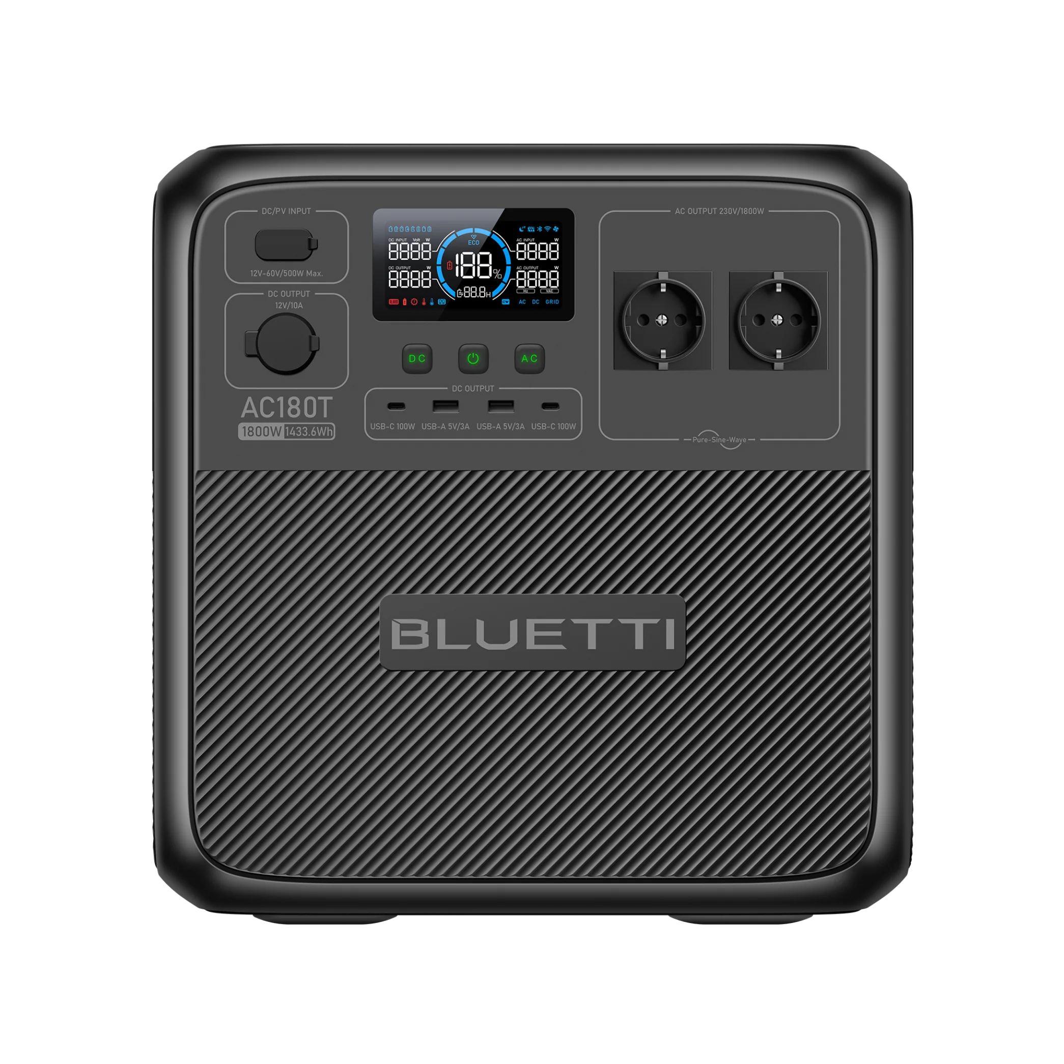 BLUETTI AC180T Solar Portable Power Station | 1.800W 1.433Wh