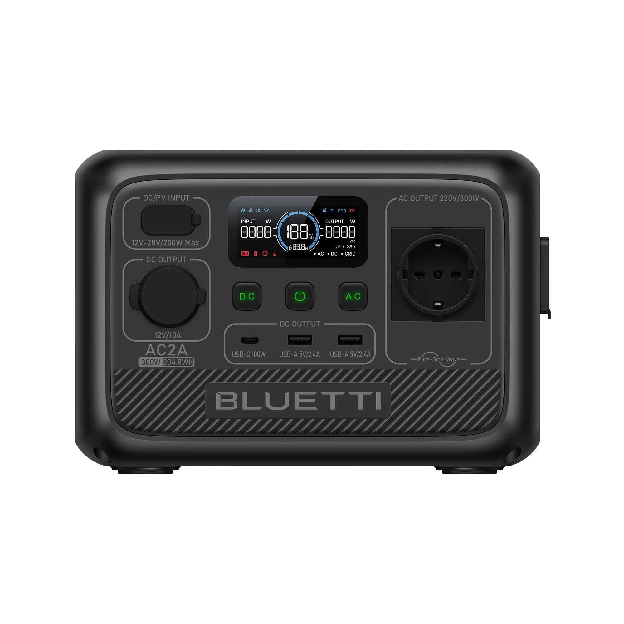 BLUETTI AC2A Portable Power Station | 300W 204,8Wh