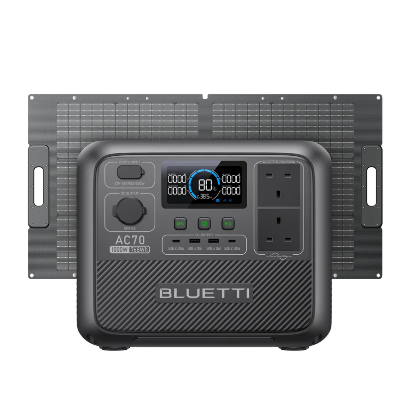 BLUETTI AC70 Portable Power Station | 1000W 768Wh | UK Plug - Image 2