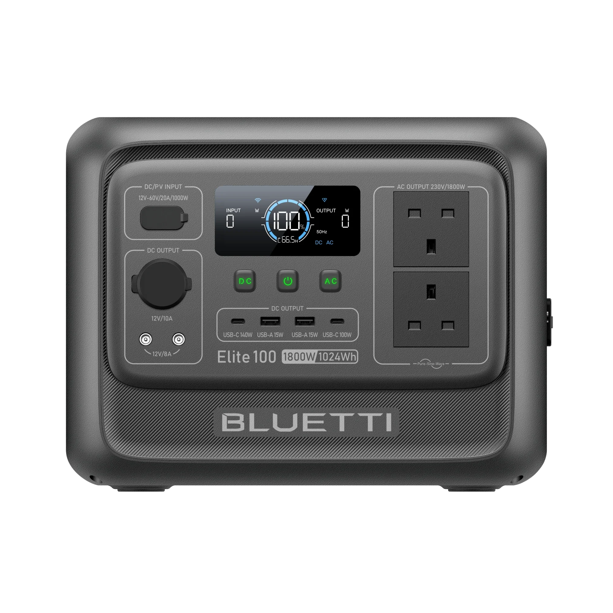 BLUETTI Elite 100 V2 Portable Power Station | 1,800W 1,024Wh | UK Plug