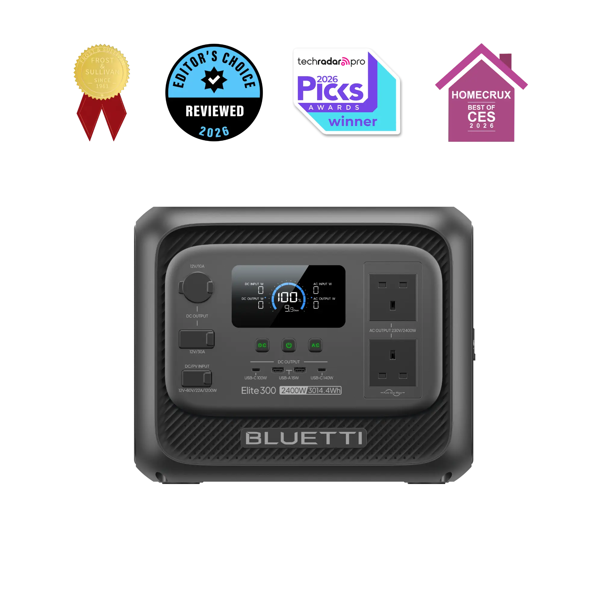 BLUETTI Elite 300 Portable Power Station | 2,400W 3,014.4Wh | UK Plug