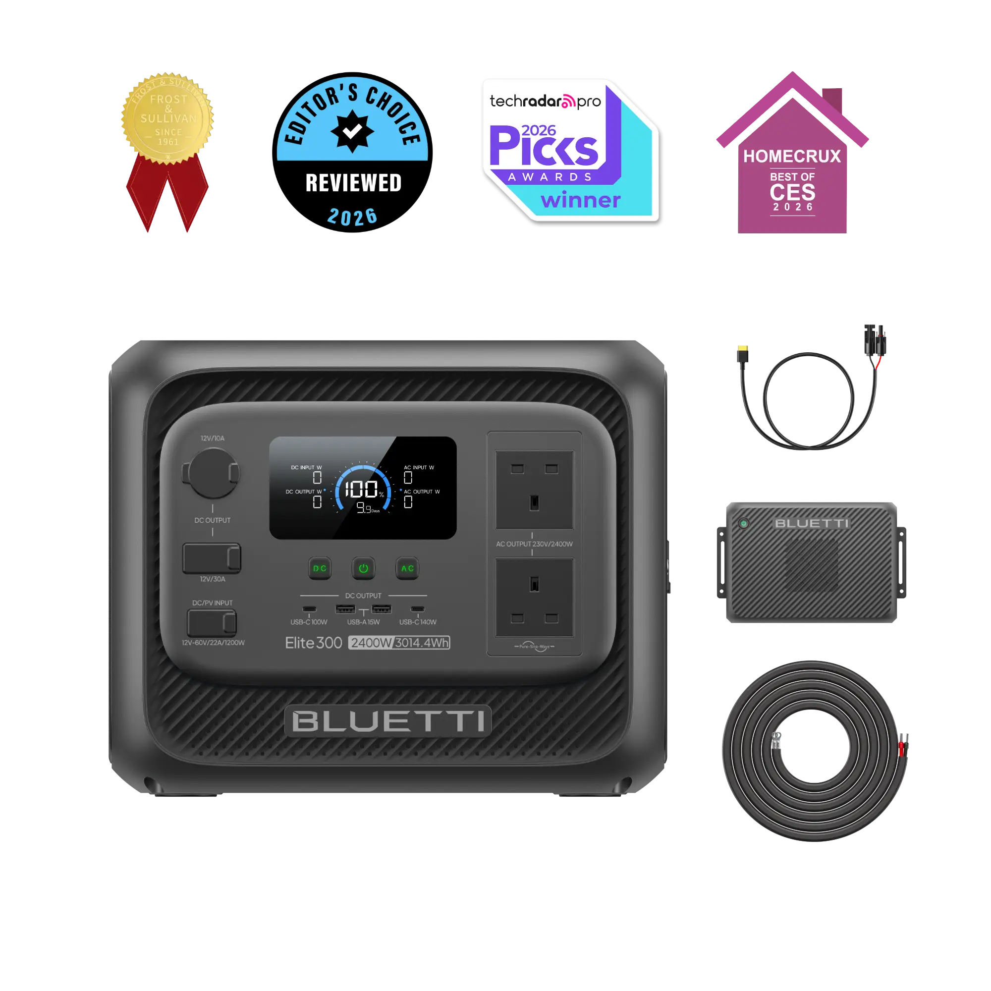 BLUETTI Elite 300 Portable Power Station | 2,400W 3,014.4Wh | UK Plug - Image 2